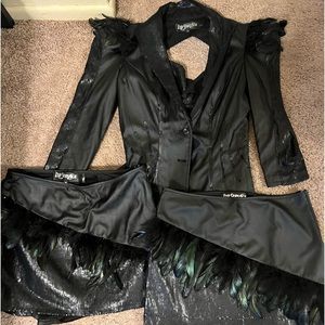 Lip service lot of a jacket and two skirts pvc disco killer